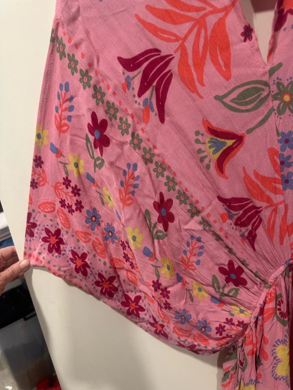 easel Lg Pink Floral Maxi Dress - Picture 9 of 11